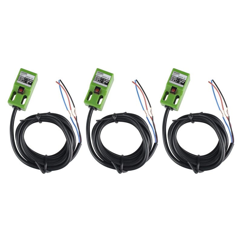 RATTMMOTOR 3Pcs SN04-N DC NPN Approach Sensor Inductive Proximity Switch Sensor Switch 4mm 3-Wire 6-36V/DC - Image 1